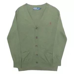 POLO RALPH LAUREN Mens Cardigan Green V-Neck Tight Knit XS - Bild 1 von 6