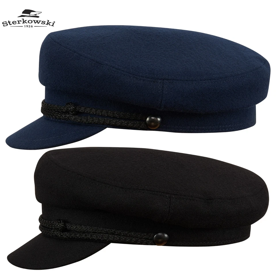 Berretto Sterkowski DANUBIO MOD 3 lana bretone pescatore tradizionale blu/nero - Immagine 1 di 1