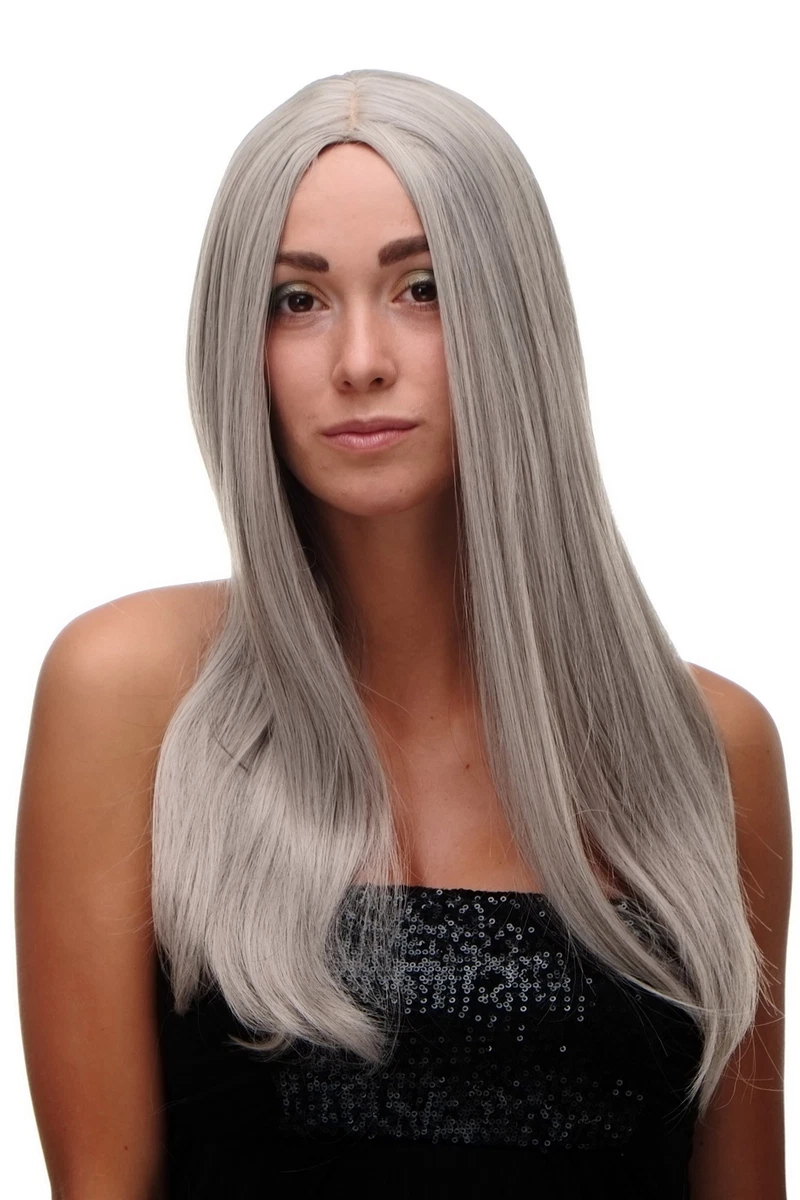 Silbergraue Perücke 66 Cm – Lace Front, Hitzebeständig, Natürlich Aussehend