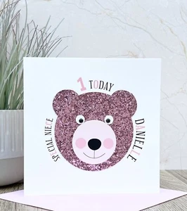 Tarjeta de cumpleaños personalizada hecha a mano para niña, 1ª, 2ª, 3ª, 4ª, sobrina, hija - Imagen 1 de 2