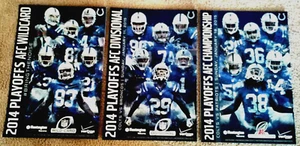 SET OF 3 INDIANAPOLIS COLTS 2014 PLAYOFF POSTERS - WILD CARD, DIV., AFC CHAMP - Picture 1 of 1