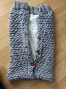 Fußsack Wagensack Grau Fell Mädchen Jungen - Bild 1 von 2