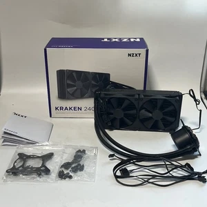 NZXT - Kraken 240mm Radiator CPU Liquid Cooler (1 x 120mm F Fans) with 1.54" LCD - Photo 1/4