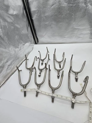 Lote de 10 soportes de caña de pescar de montaje en barco de riel de acero inoxidable perno E de 1/2" Foto 1 de 4