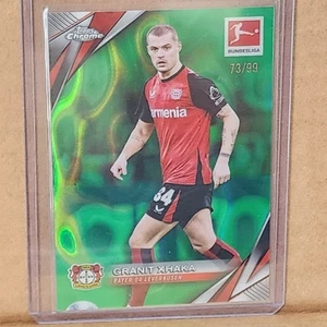 Granit Xhaka 2024-25 Topps Chrome Green Lava Refractor #73/99 Bayer Leverkusen - Picture 1 of 3