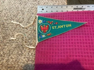 ST. ANTON AM ARLBERG Tirol Vintage SOUVENIR Banner PENNANT Austria -FAST SHIPPER - Picture 1 of 3