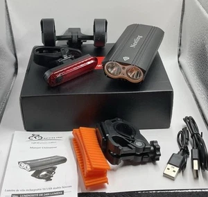 Nestling 2400 Lumen Fahrradlicht Set vorne und hinten wasserdicht USB C wiederaufladbar - Bild 1 von 1