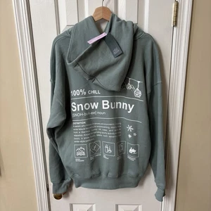 WILD FABLE Viral 100% Chill Snow Bunny Green Hoodie Recalled Target Neu mit Etikett Größe L - Bild 1 von 7