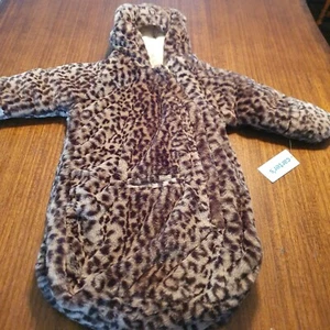 Carter's Kunstfell Wimpelkette 0-6 Monate Leopard Gepard Schneeanzug Tasche Mantel  - Bild 1 von 11