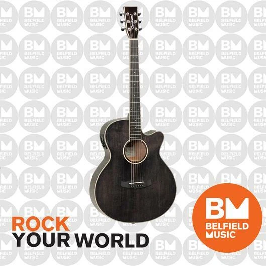 Tanglewood TW4BS Winterleaf Super Folk C/E Acoustic Guitar Black Shadow Finish