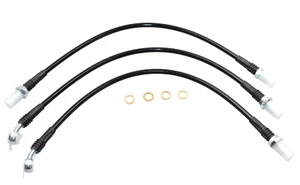 Suzuki SJ / Samurai Stainless Steel Extended Braided Brake Hoses MALE Ends - Picture 1 of 1