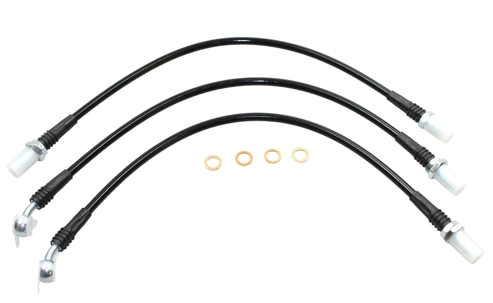 Suzuki SJ / Samurai Stainless Steel Extended Braided Brake Hoses MALE Ends - Image 1 of 1