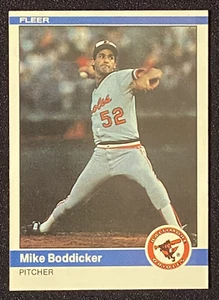 Tarjeta de béisbol Fleer #1 Mike Boddicker 1984 MLB Baltimore Orioles - Imagen 1 de 2