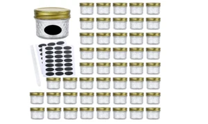Barattoli di vetro coperchi regolari mini barattolo da muratore bocca larga trasparente piccole erbe lattina 4 oz - Foto 1 di 8