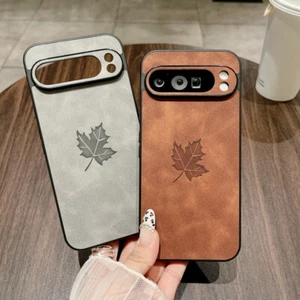 Handyhülle für Google Pixel 9 8 Pro XL 8A 7A Ahornblatt PU Leder TPU Soft Cover - Picture 1 of 15