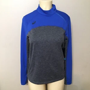 NWT asics motiondry blue/gray long sleeve athletic top Women’s size medium - Picture 1 of 8