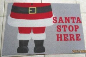 SANTA STOP HERE.. DOOR MAT...23 1/2 X 15 x1/2" - Picture 1 of 1