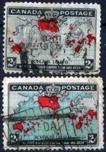 Canada 1898 Penny Imperiale affrancatura usato (SC# 85-86) - Foto 1 di 1