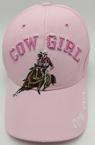COW GIRL pink adjustable hat / cap - One size fits most. - Picture 1 of 7
