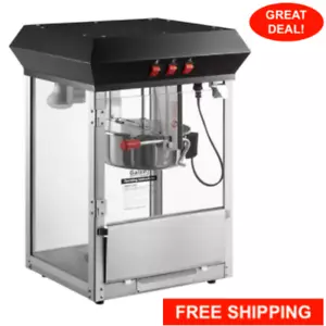 8 oz. Macchina/Popper Elettrico Commerciale per Popcorn 850 Watt 120V Nero - Foto 1 di 12