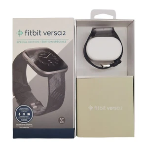 Fitbit Versa 2 Special Edition Smart Watch Health Activity Tracker Smoke Woven G - Picture 1 of 2