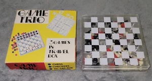 Vintage 1974 Travel Game Trio, Chess, Checkers, TIC-TAC-TOE - Picture 1 of 8