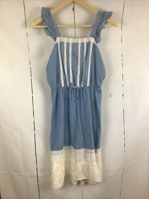 MATILDA JANE 365 W/JOANNA GAINES Barn Dance Tonight Denim/Lace Dress Sz.14 NWT - Image 1 of 4