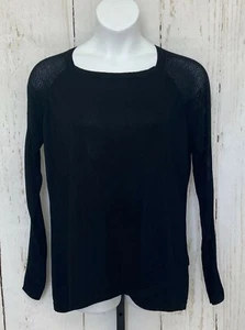 Women's Ashley Stewart black sweater with crochet sleeves size 22/24 (3x) - Foto 1 di 7
