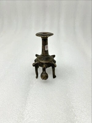 Antique Brass Mughal Period Hand Crafted Eyeliner Bottle Pot Old Brass kajal Pot - Image 1 of 4