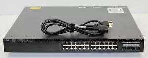 Cisco | C1-WS3650-24PS/K9 | 24-Port PWR-C2-640WAC 100-240V Network Switch - Picture 1 of 7