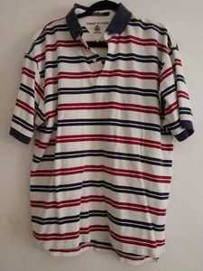 Camisa polo vintage Tommy Hilfiger tejida bloque de color rayas preppy años 90 americana - Imagen 1 de 4
