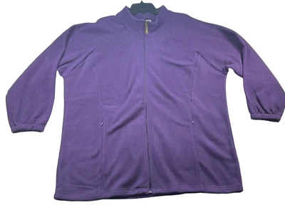 Suéter Avenue Mujer Talla Grande 24 Púrpura Cremallera Completa Vellón 2 Bolsillos Nuevo Foto 1 de 4