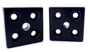 Lot of 2 80/20 14037 Center Tap Base Plate Series 30 M10 x 1.50 60mm x 60mm - Picture 1 of 4