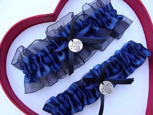 Neu handgefertigt Star Wars YODA Hochzeit Strumpfband marineblau königsblau schwarz - Bild 1 von 1