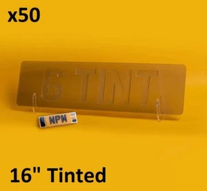 50 16" 399mm 6 Digit Tint Short Number Plate WET Acrylic Plastic Material TINTED - Picture 1 of 12