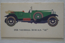 Mobil Vintage Cars Series 1936 Pre WWII Collector Card 1926 Vauxhall 30-98 H.P.