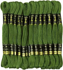 Anchor Threads Hand Embroidery Floss Cross Stitch Stranded Cotton Thread Green - Picture 1 of 5