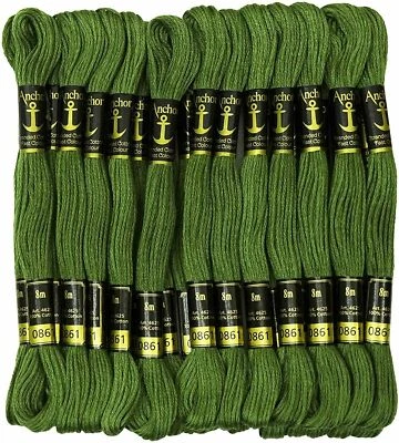 Anchor Threads Hand Embroidery Floss Cross Stitch Stranded Cotton Thread Green - Image 1 of 4