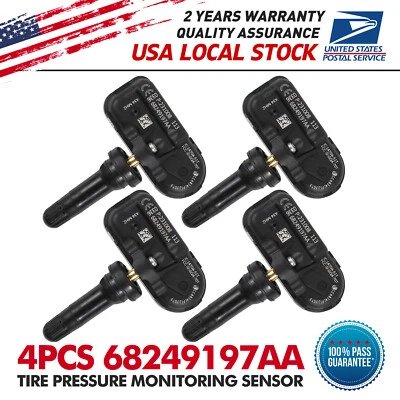(4) BRAND NEW # 68293199AA-AB FOR DODGE RAM 1500 DT 2019-21 TPMS SENSORS - Imagem 1 de 4