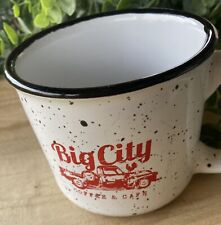 Big City coffee and Cafe Mug Red white and Black spotted coffee cup