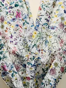 Bufanda 100% algodón ~ Hecha con césped ""Flores silvestres"" de guarida Liberty of London 30x195 cm - Imagen 1 de 12