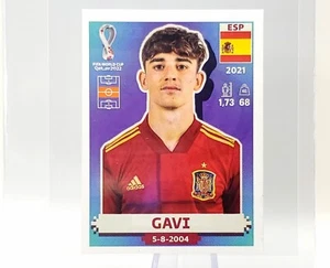 2022 Panini World Cup Gavi Sticker White Spain ESP 10 Rookie FIFA Qatar Soccer - Bild 1 von 12