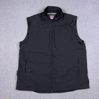 Scottevest Vest Mens XL Black RFID Travel TEC Utility Outdoor Pocket Lightweight - Image 1 of 4