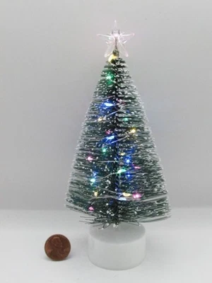 Кукольный домик миниатюрный 6» рождественская елка w/звезда мульти огни твердое тело с аккумулятором A9984 - Изображение 1 из 2