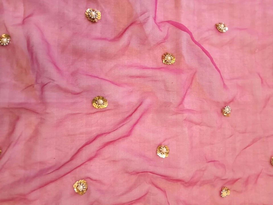 Шарф Georgette Dupatta винтажный индийский вышитый длинный украденный для женщины LD7211 - Изображение 1 из 4