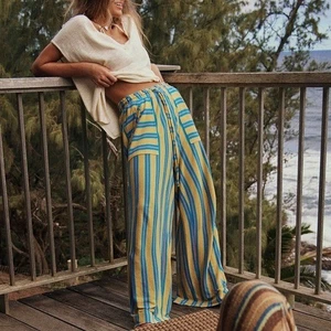 Free People Dana Stripe Relaxed Wide Leg Pants Medium - Bild 1 von 6