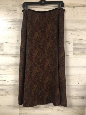 Vtg Lauren Ralph Lauren Paisley Wool Blend Maxi Skirt Sz 6/8 Boho Equestrian - Image 1 of 4