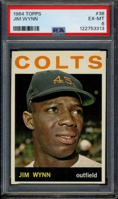 1964 Topps #38 Jim Wynn PSA 6 EX-MT - Image 1 of 2