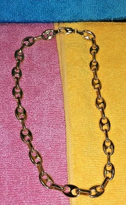 Collana antica art deco, metallo colore oro, senza marchio - Foto 1 di 3