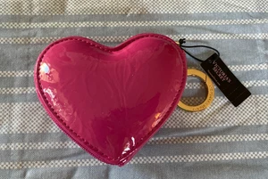 VICTORIA’S SECRET Heart Pouch Keychain, Electric Pink - New with Tags - Picture 1 of 6